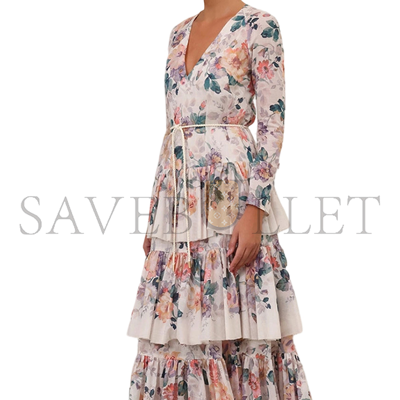 ZIMMERMANN ACACIA TIERED MAXI DRESS 2450DRS252